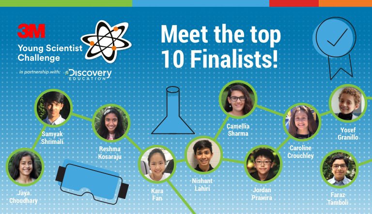 3M AND DISCOVERY EDUCATION ANNOUNCE NATIONAL FINALISTS AND  STATE MERIT WINNERS IN 2019 3M YOUNG SCIENTIST CHALLENGE